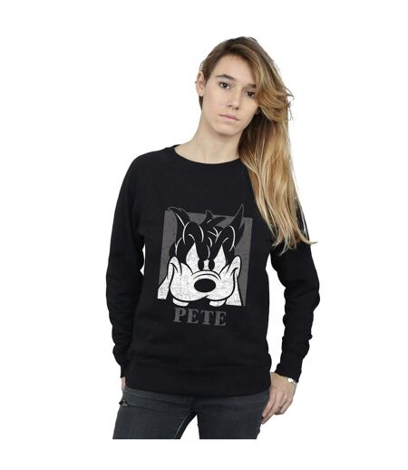 Disney Sweatshirt à tête courte Pete Womens/Ladies (Noir) - UTBI26932