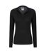Mountain Warehouse Womens/Ladies Talus Zip Neck Long-Sleeved Thermal Top (Black) - UTMW531
