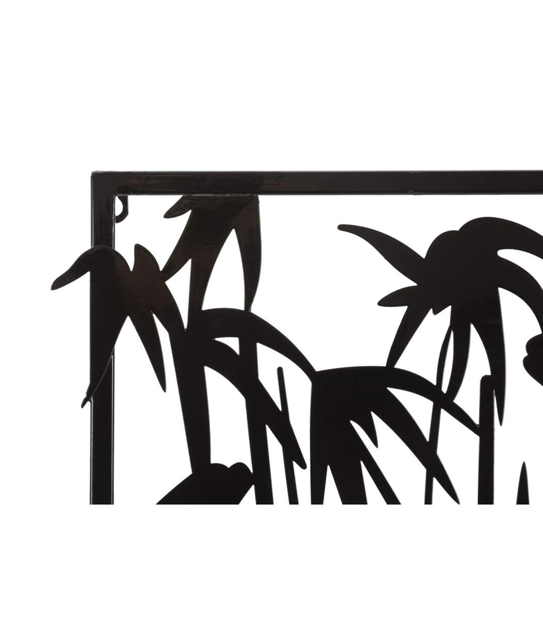 Décoration Murale Encadrée Bambou 80cm Noir & Naturel-3