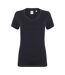 Skinni Fit Womens/Ladies Feel Good Stretch V-Neck Short Sleeve T-Shirt (Navy)