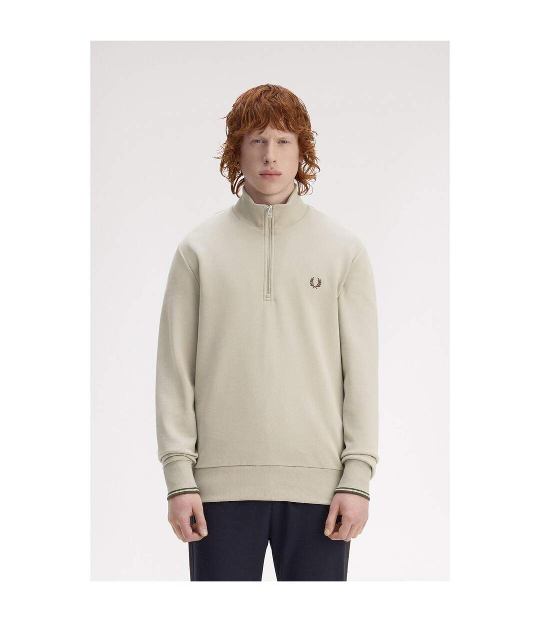 Sweat Motif/style Logo Homme Beige Fred Perry-3