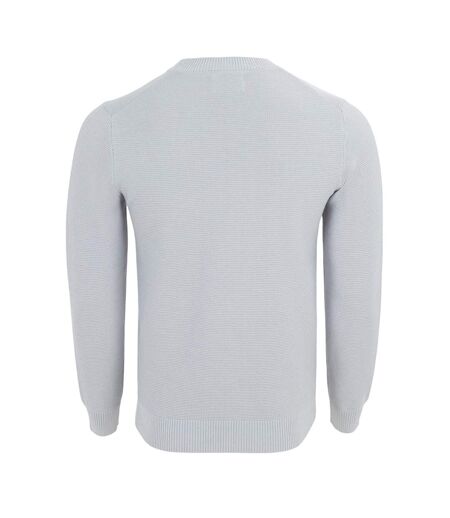 Mens Knitted Crew Neck Jumper Light Grey Firetrap