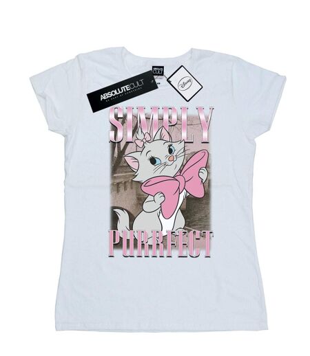 Disney - T-shirt ARISTOCATS MARIE SIMPLY PURRFECT HOMAGE - Femme (Blanc) - UTBI15719