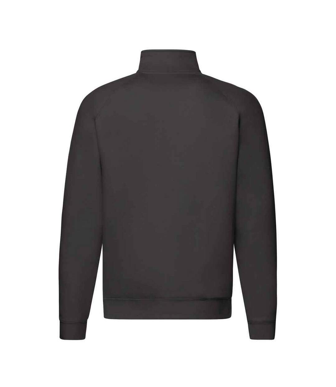 Mens premium polycotton sweatshirt black Fruit of the Loom