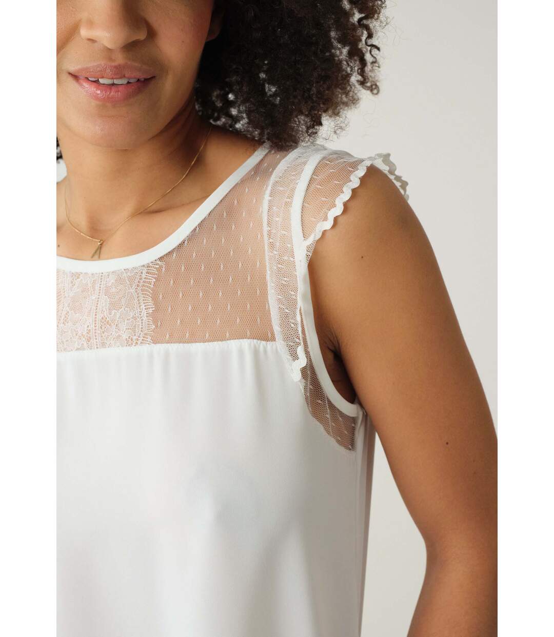 Blouse satinée pour femme SUE-3