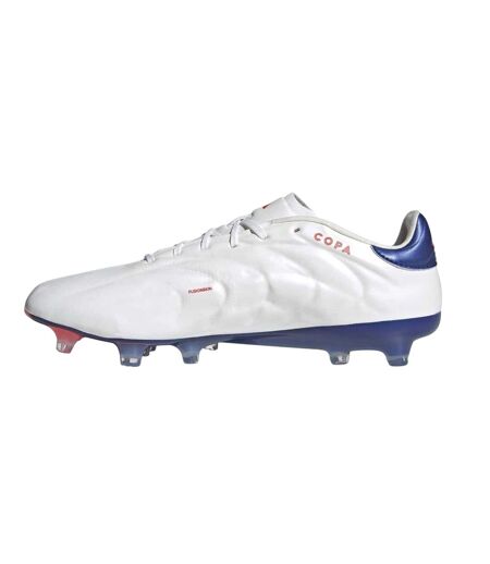 Mens Copa Pure Elite Calf Leather Firm Ground Football Boots White Blue Adidas