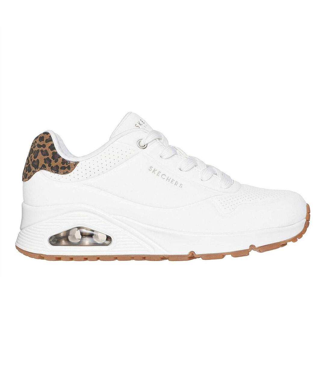 Baskets Motif/style Imprimé Léopard Uno Stand On Air Femme Blanc Skechers-3