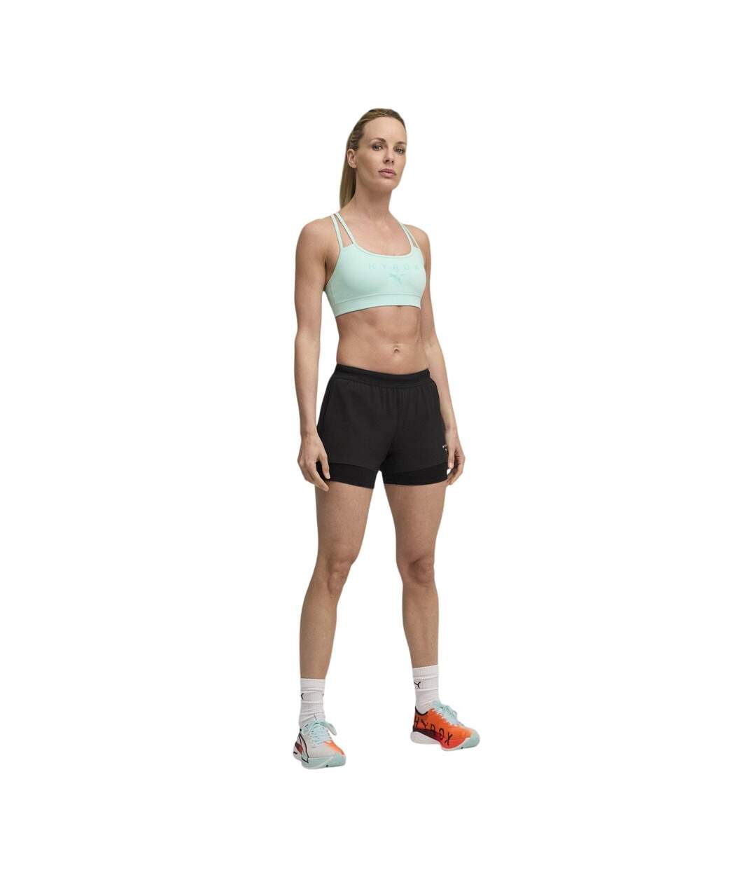 Mens Hyrox Performance 2 In 1 Running Shorts  Black Puma-1