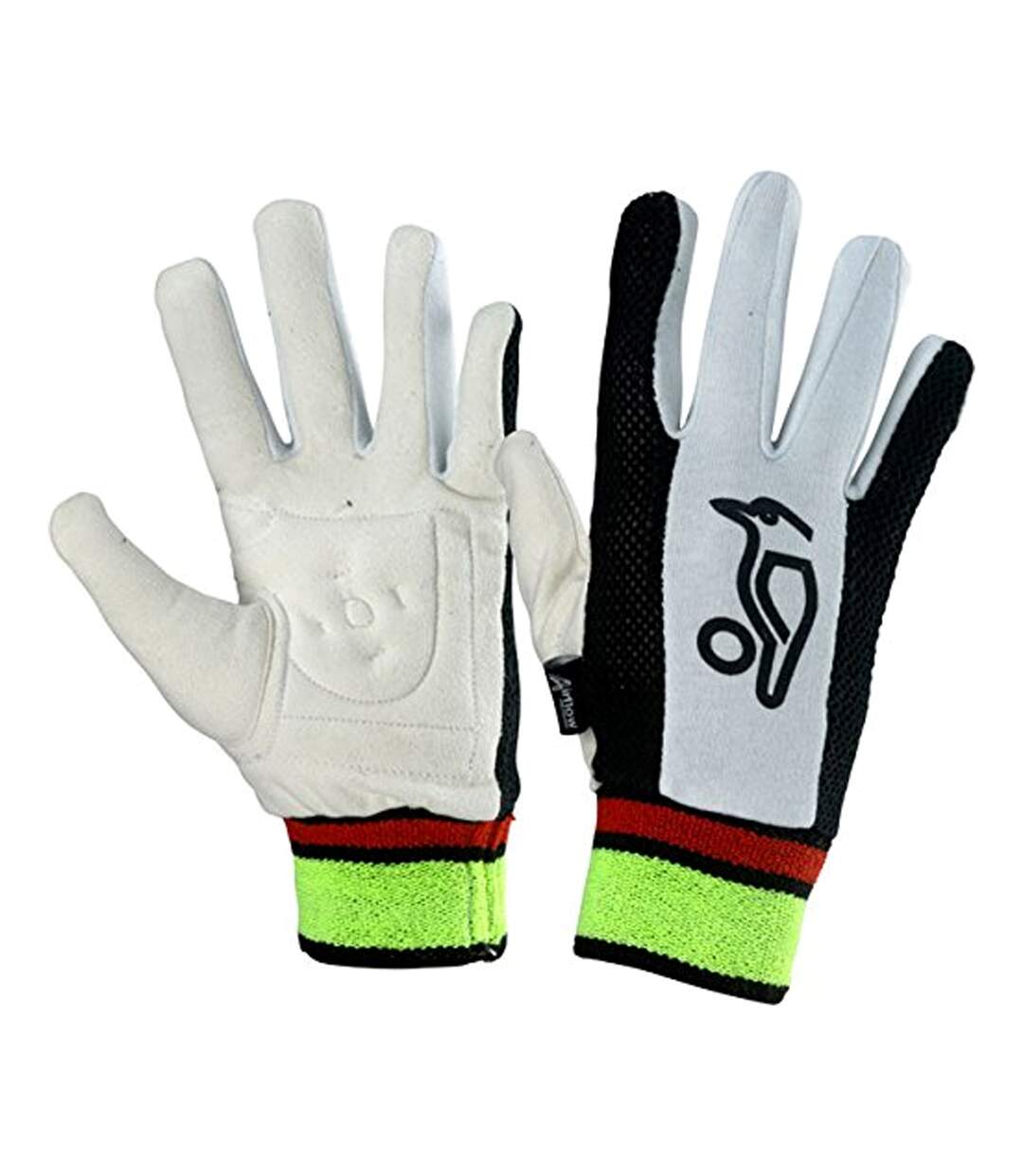 Gants intérieurs pour gardien de guichet adulte blanc / noir / vert Kookaburra-1