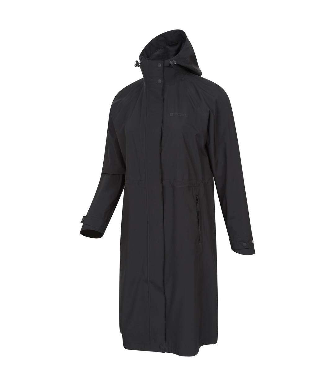 Womens/ladies jade waterproof lightweight long raincoat black Animal-3