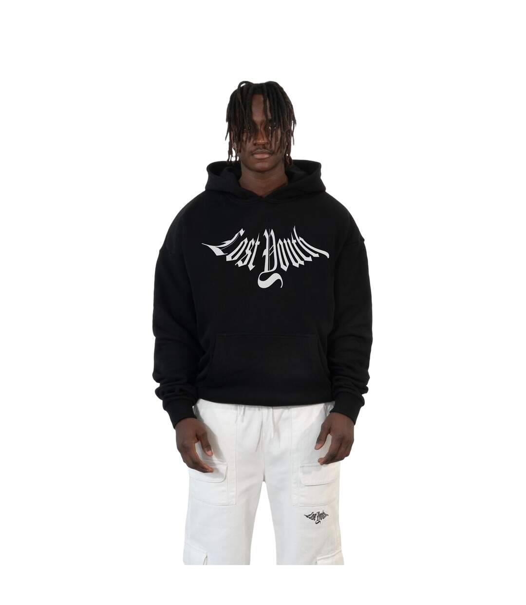 Mens Classic V.3 Hoodie Black Lost Youth-1
