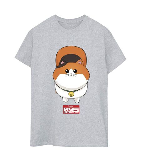 Disney - T-shirt BIG HERO BAYMAX KITTEN FACE - Femme (Gris chiné) - UTBI15792