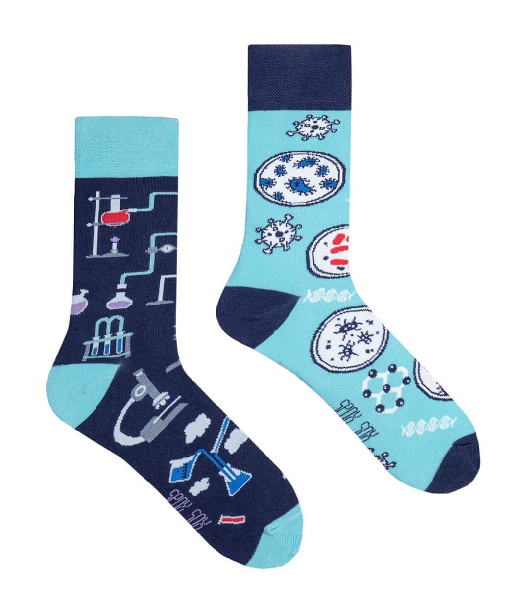 SPOX SOX - Chaussettes fantaisie dépareillées pour hommes et femmes - Laboratoire