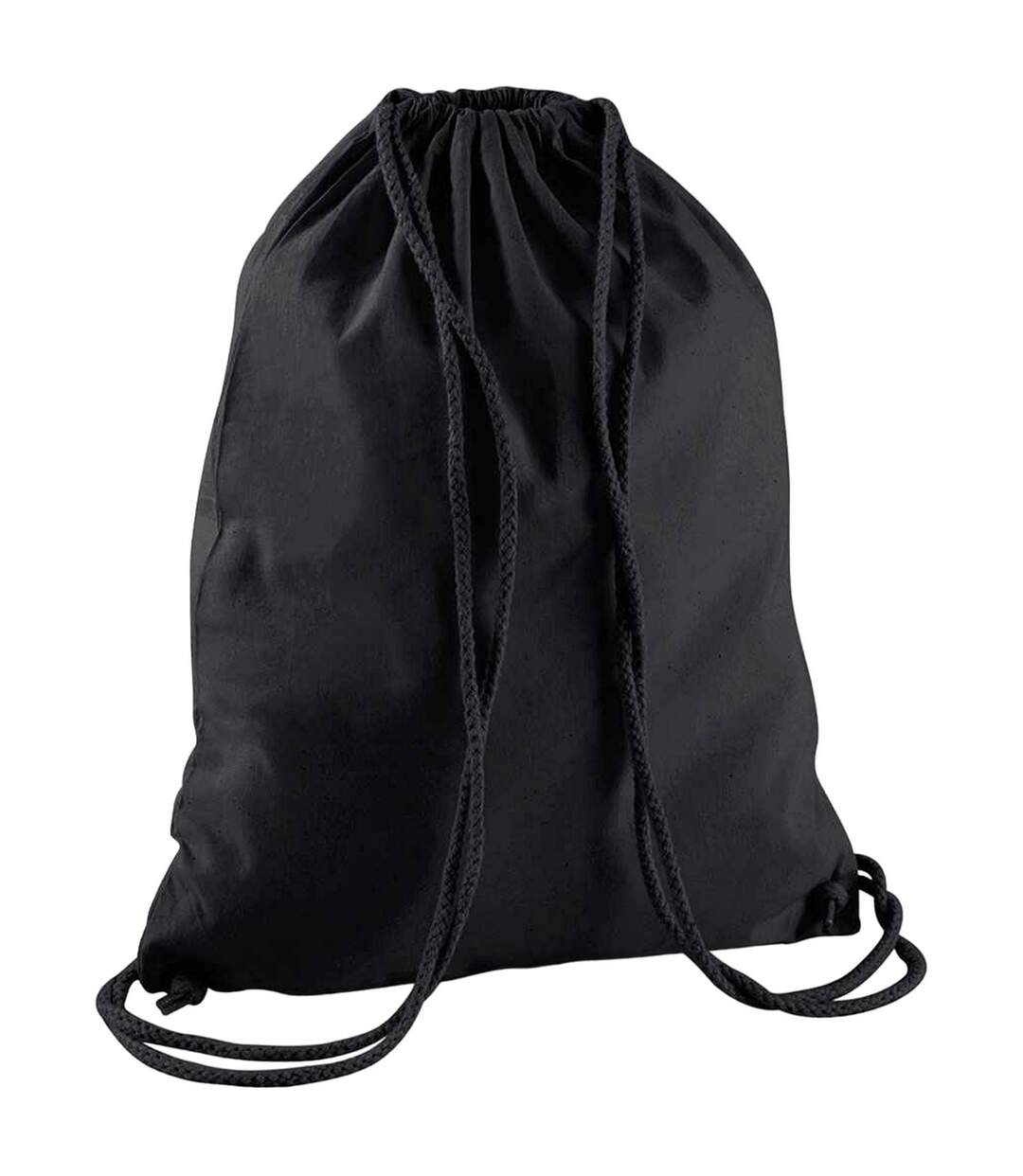 Cotton Drawstring Bag One Size Black Black Westford Mill-1