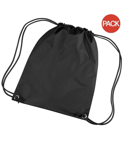 Lot de 2  Sac de gym 11 litres taille unique noir Bagbase