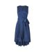 Robe Portefeuille Sans Manches Femme Bleu Marine Mela London-2