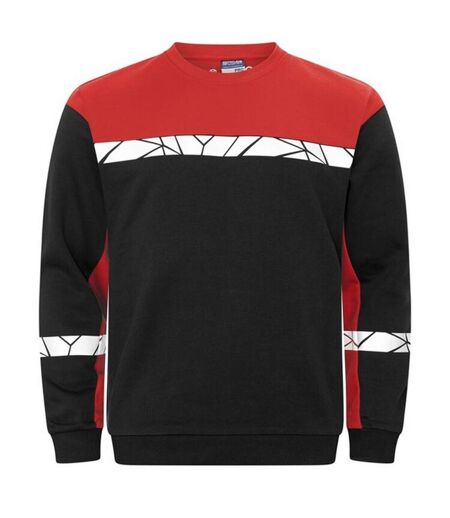 Mens Progression Hi-vis Sweatshirt Black Red Projob