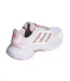 Womens/ladies Courtjam Control 3 Tennis Shoes White Metallic Pink Adidas-2