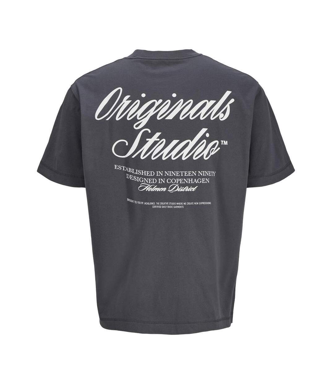 T-Shirt gris homme jack & jones norrebro-2