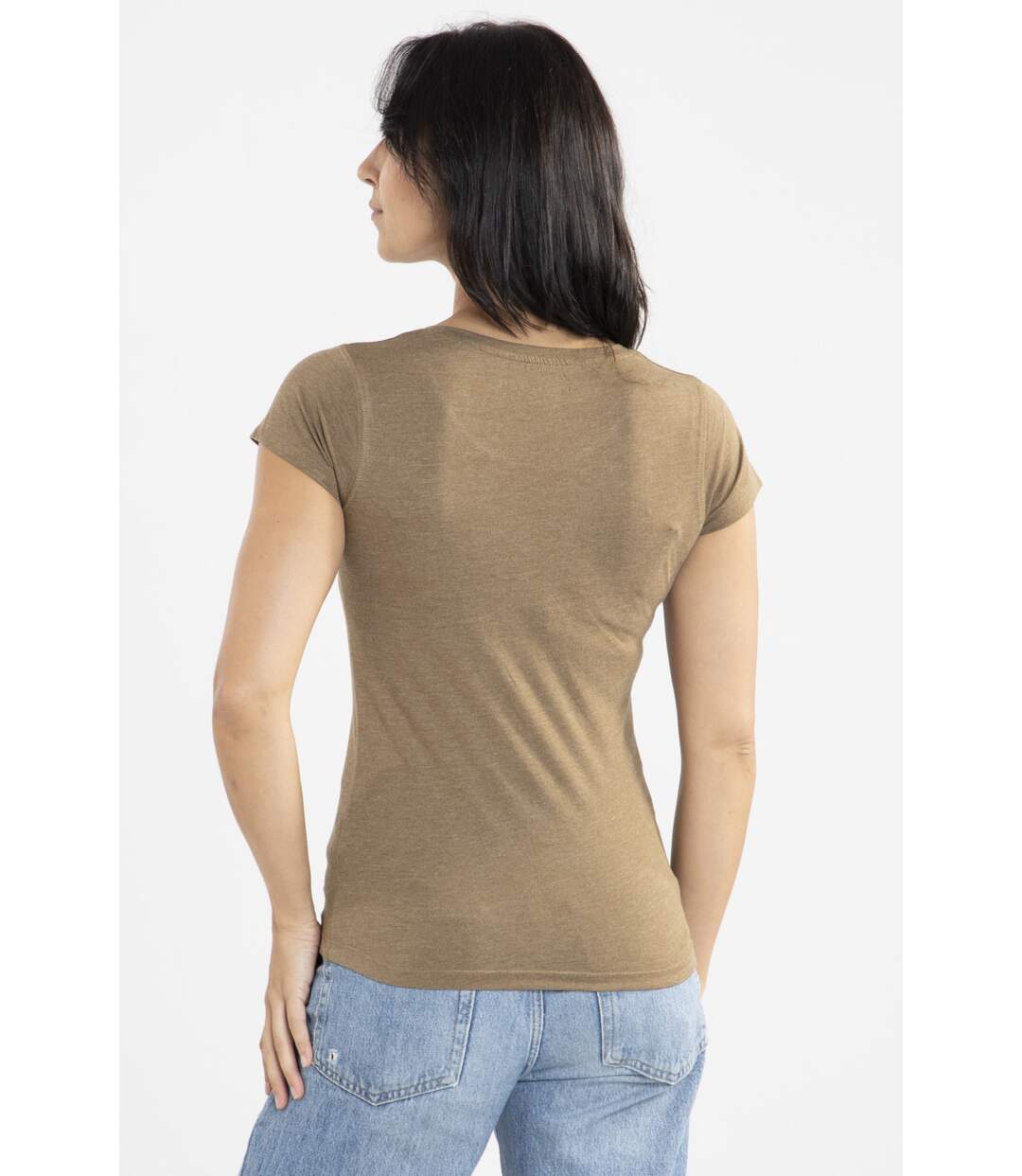 Tee-shirt Maref Marron-3