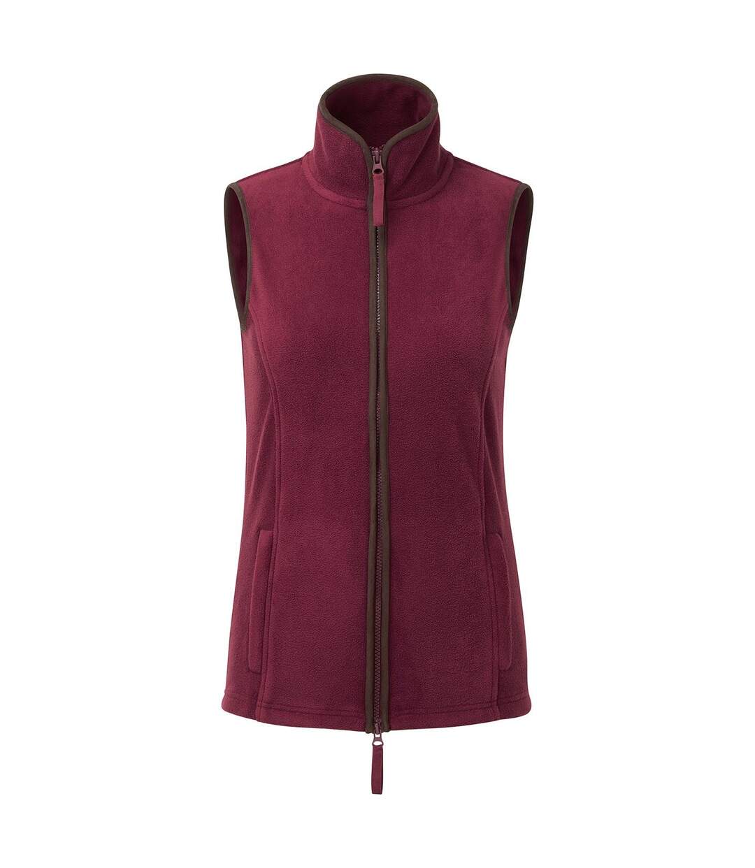 Veste Sans Manches Artisan Femme Bordeaux Marron Premier-1