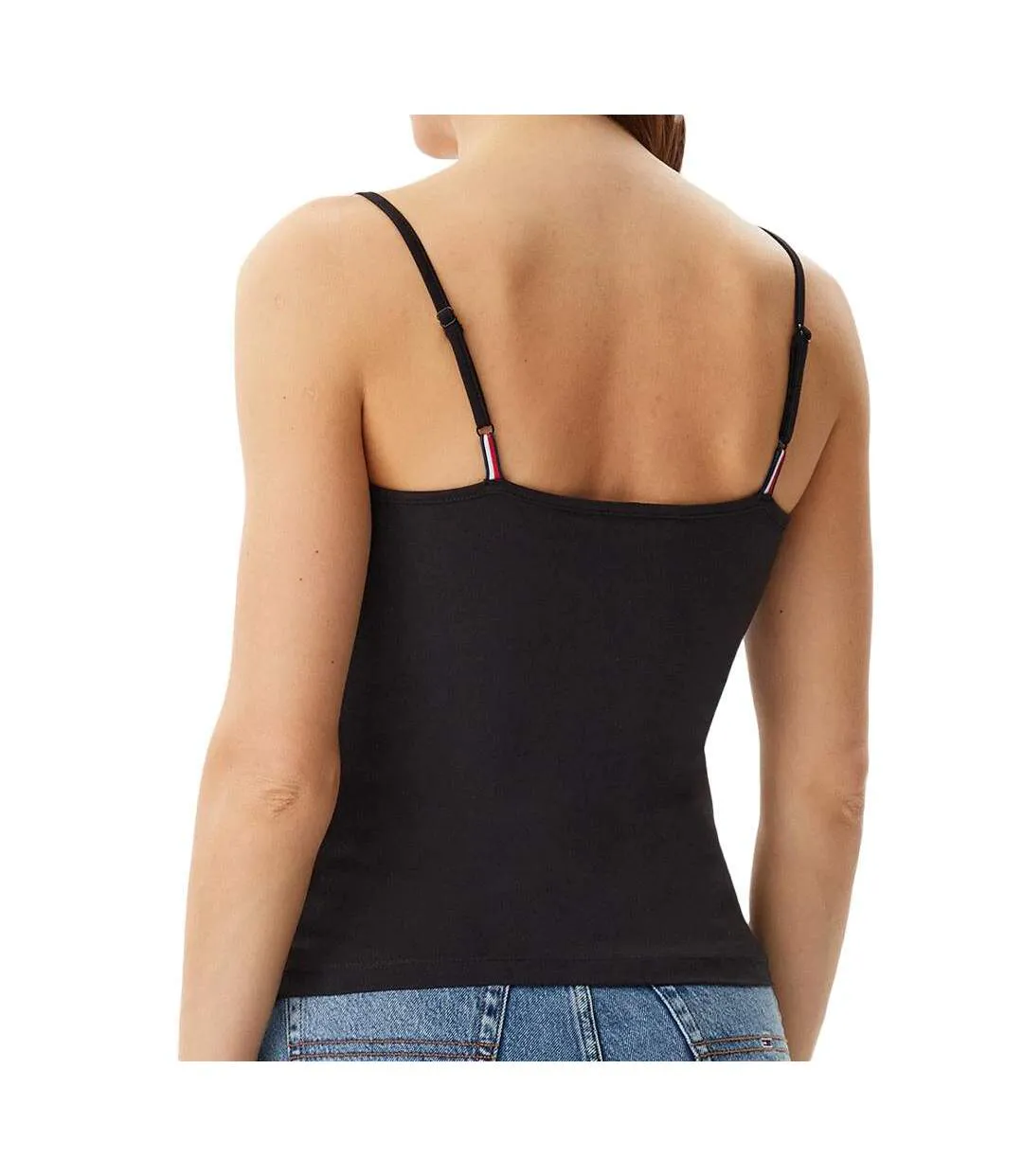 Top noir femme tommy jeans essential strap-2