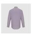 Premier Mens Striped Oxford Long-Sleeved Shirt (White/Pink) - UTPC6050