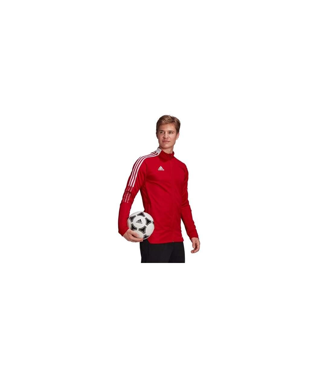 Veste De Survêtement Motif/style 3 Rayures Tiro Homme Rouge Adidas-1