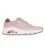Mens Decorative Leather Air Cushioned Trainers Taupe Skechers-1