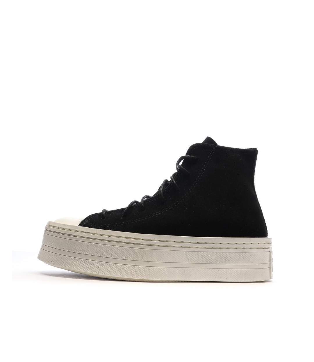 Baskets noires femme converse chuck taylor all star suede-2
