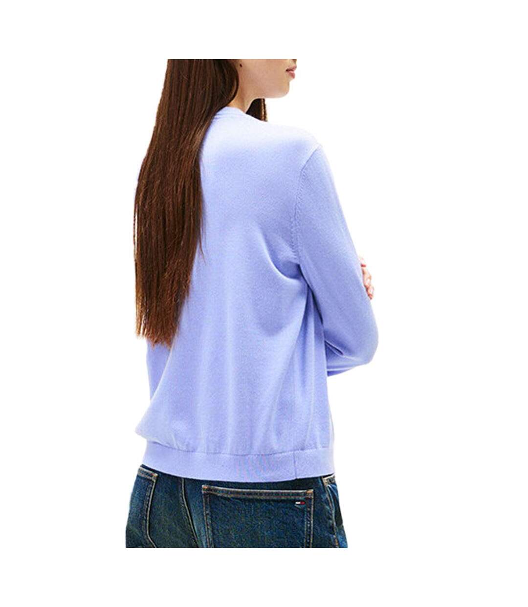 Pull bleu femme tommy hilfiger essential dw0dw20159-2