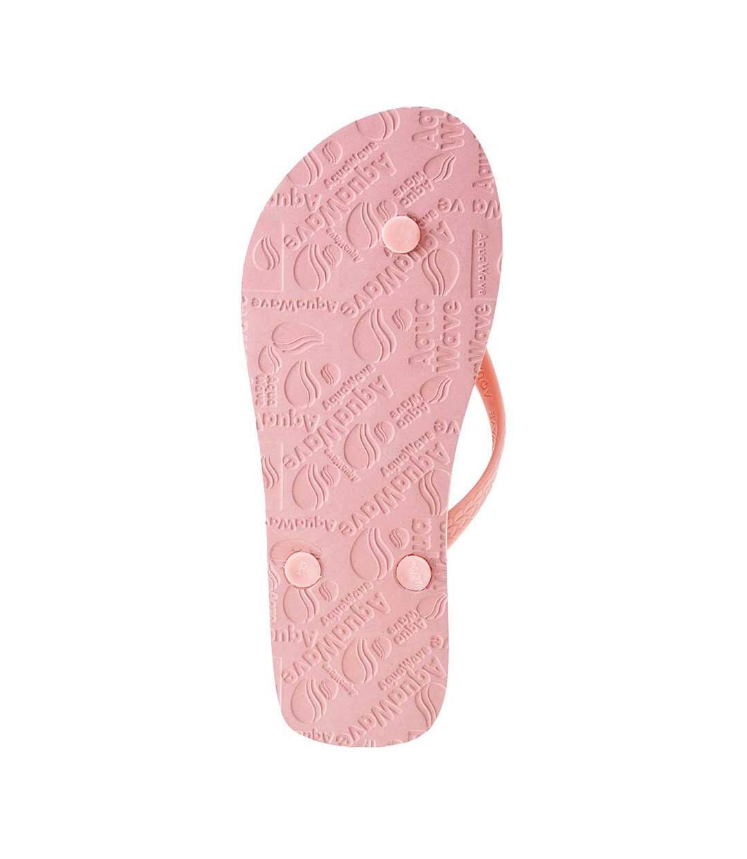 Tongs Motif/style Logo Bava Femme Rose Clair Aquawave-3