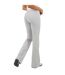 Womens/ladies Flared Yoga Pants Light Grey Marl Brave Soul-4