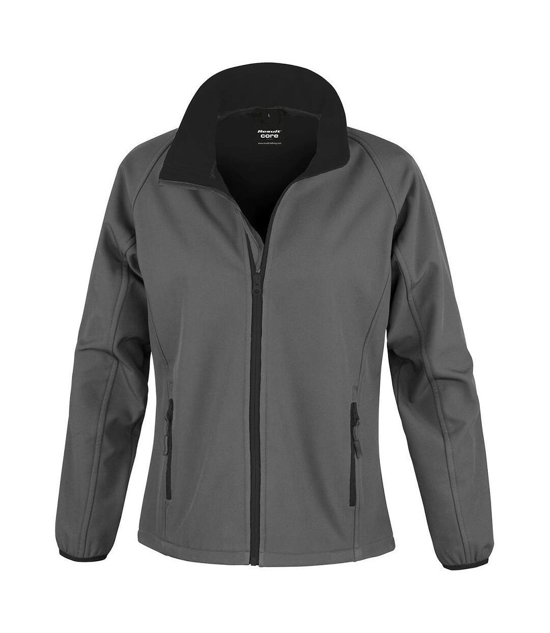 Veste softshell - Femme - R231F - gris charcoal et noir-1