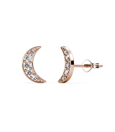 Boucles d'oreilles Crescent Moon, Zircon Blanc