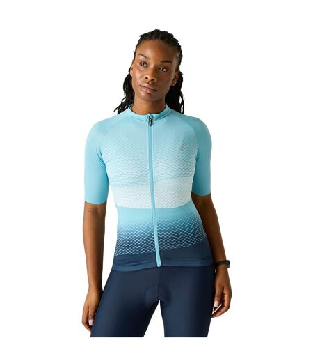 Maillot De Cyclisme Demi-manches Motif/style Impression Dégradée Lightning Femme Bleu De Gris Dare 2B