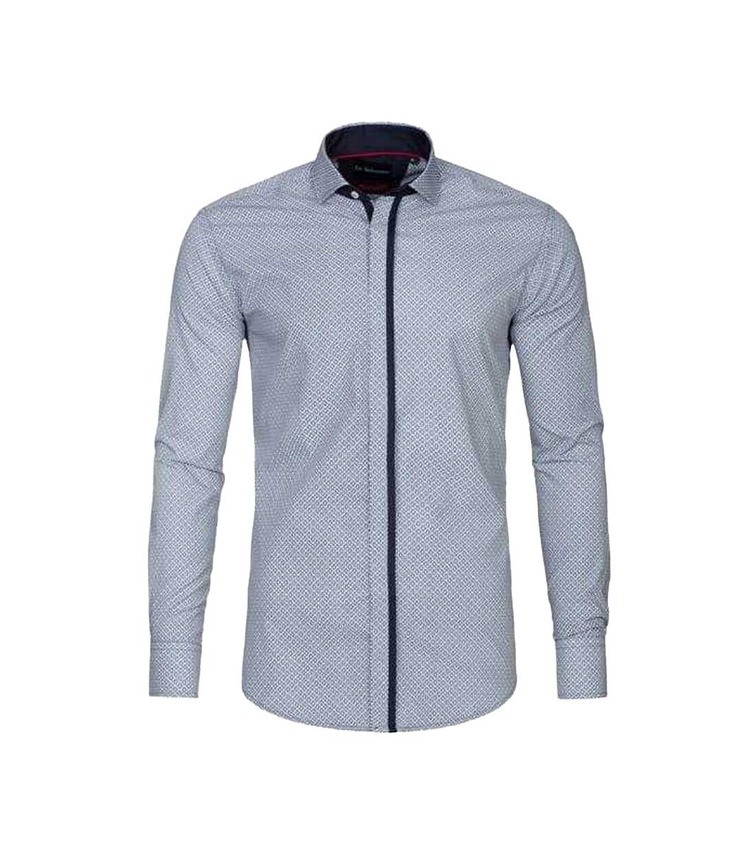 Chemise Moscow Homme Bleu Noir Di Selentino-1