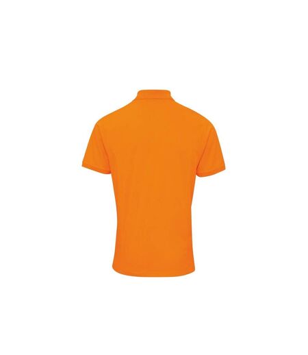 Premier Mens Coolchecker Pique Polo Shirt (Neon Orange)