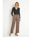 Pantalon fluide élastiqué motif léopard-4