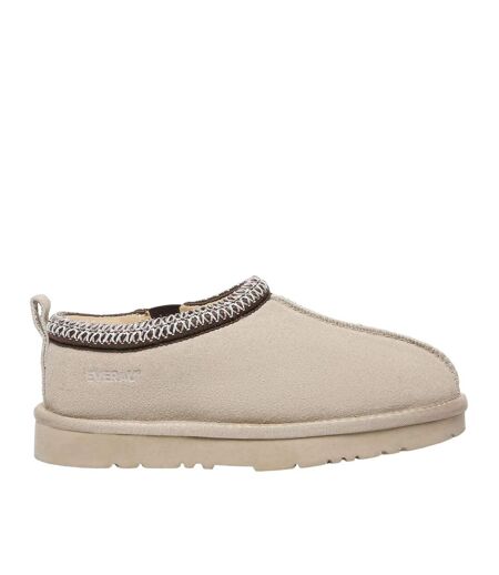 Womens/ladies Wigeon Cow Suede Slippers Sand EverAu