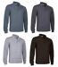 Lot 4 Polos manches longues - Homme - PREDATOR - noir et gris