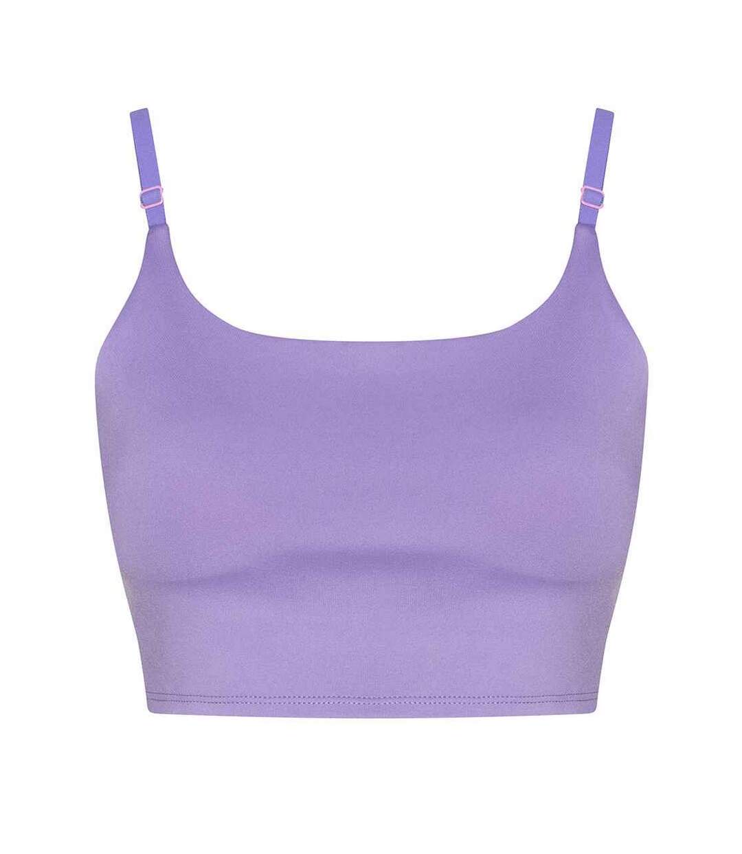 Brassière De Sport Femme Lavande Foncé AWDis Cool-1