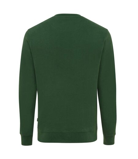 Unisex adult zion recycled cotton crew neck sweatshirt forest green Iqoniq