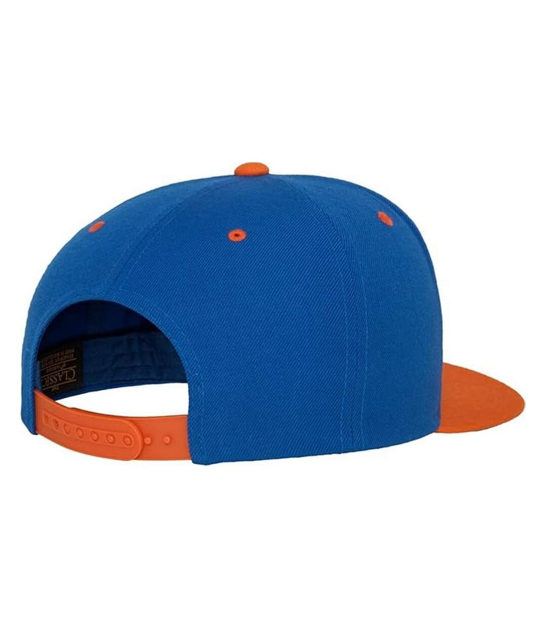 Casquette Ajustable Motif/style Deux Tons Bleu Roi Orange Flexfit-2