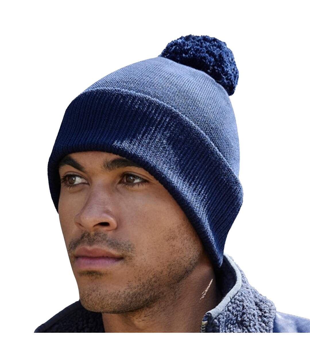 Snowstar organic cotton beanie oxford navy Beechfield-2