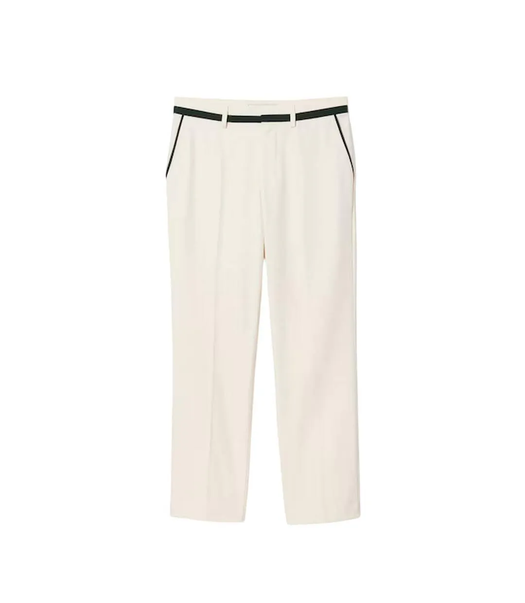 Mens Straight Suit Trousers Cream Lacoste-2