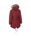 Womens/ladies celebrity insulated longer length parka jacket dark cherry Trespass