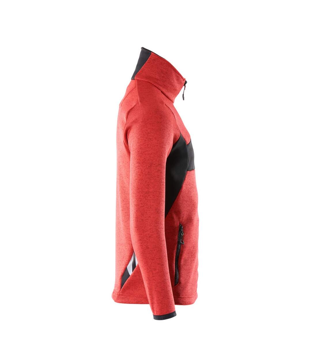 Mens Accelerate Knitted Jacket Traffic Red Black Mascot-4