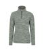 Womens/ladies snowdon melange fleece top khaki Mountain Warehouse