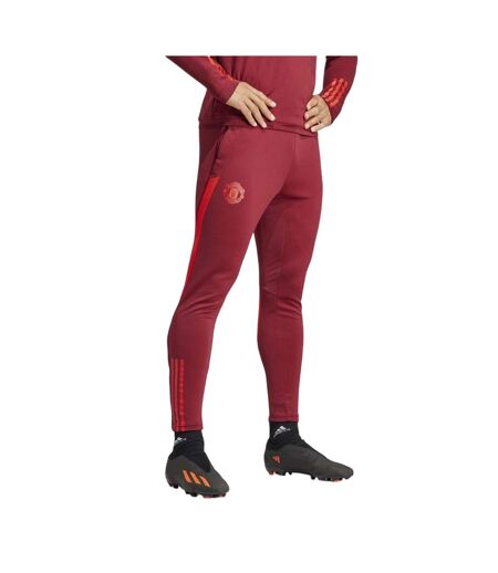 Mens 23/24 Manchester United Fc Tracksuit Bottoms Red Adidas
